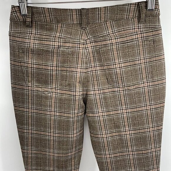 Avec les filles fall plaid trouser pants neutral Color’s fall vibe sz xs - Picture 8 of 10